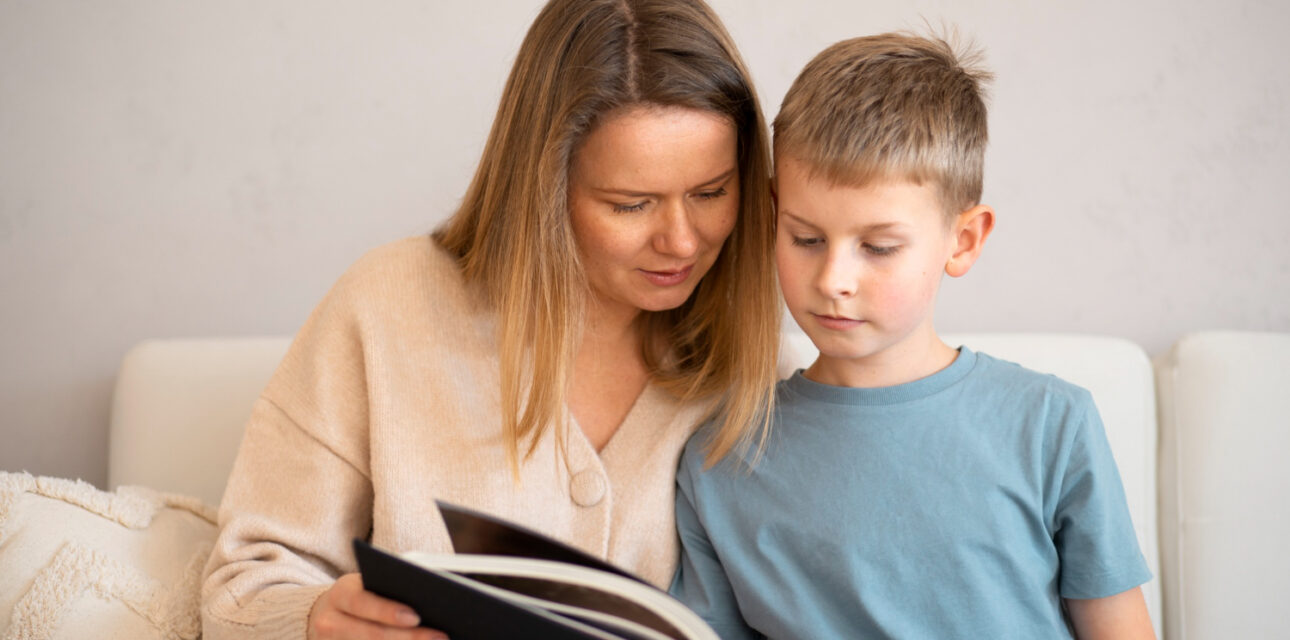 Parent supporting an autistic child with guidance from a BCBA.