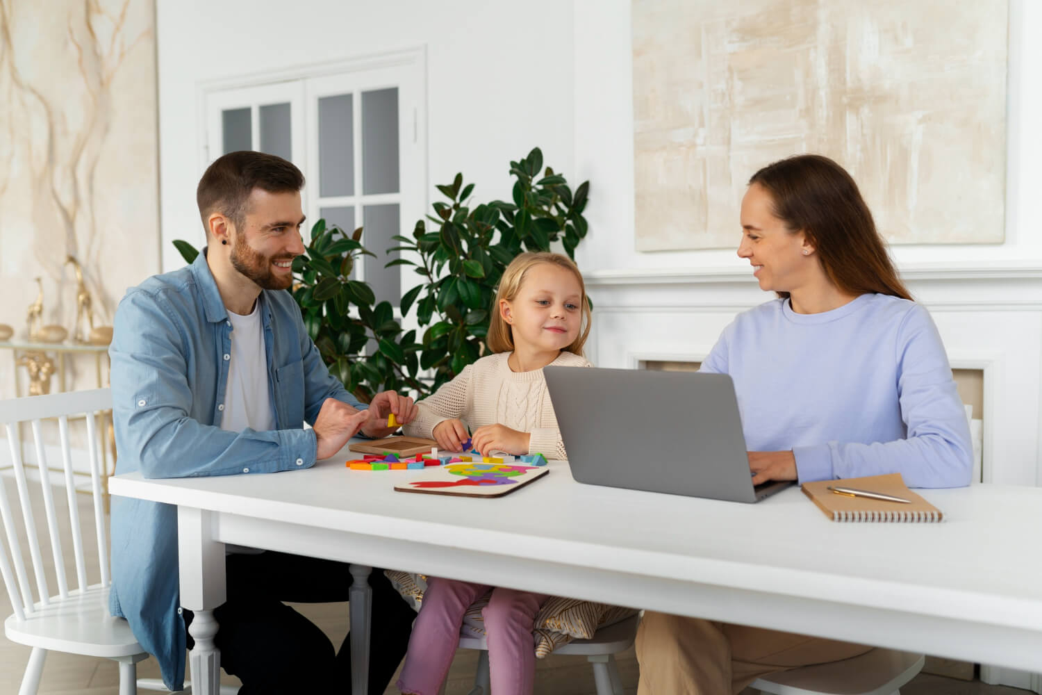 Family preparing for an IEP meeting.
